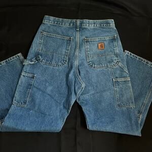 Carhartt B73-OST Loose Original Fit Carpenter Jeans Denim Work Pants 31x30